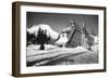 Timberline Lodge and Mt. Hood - Government Camp Photograph-Lantern Press-Framed Art Print