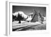 Timberline Lodge and Mt. Hood - Government Camp Photograph-Lantern Press-Framed Art Print