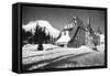 Timberline Lodge and Mt. Hood - Government Camp Photograph-Lantern Press-Framed Stretched Canvas