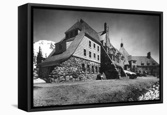 Timberline Lodge at Government Camp Mt. Hood Photograph - Mt. Hood, OR-Lantern Press-Framed Stretched Canvas