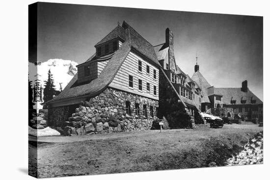 Timberline Lodge at Government Camp Mt. Hood Photograph - Mt. Hood, OR-Lantern Press-Stretched Canvas