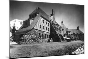 Timberline Lodge at Government Camp Mt. Hood Photograph - Mt. Hood, OR-Lantern Press-Mounted Art Print