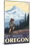 Timberline Lodge - Hiking Mt. Hood, Oregon, c.2009-Lantern Press-Mounted Art Print