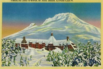 'Timberline Lodge in Winter at Mt. Hood - Mt. Hood, OR' Prints ...
