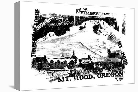 Timberline Lodge Montage - Mt. Hood, Oregon, c.2009-Lantern Press-Stretched Canvas