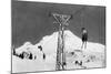 Timberline Lodge Mt. Hood Mile Long Chair Ski Lift Photograph - Mt. Hood, OR-Lantern Press-Mounted Art Print