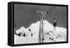 Timberline Lodge Mt. Hood Mile Long Chair Ski Lift Photograph - Mt. Hood, OR-Lantern Press-Framed Stretched Canvas