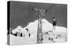 Timberline Lodge Mt. Hood Mile Long Chair Ski Lift Photograph - Mt. Hood, OR-Lantern Press-Stretched Canvas