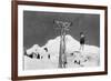 Timberline Lodge Mt. Hood Mile Long Chair Ski Lift Photograph - Mt. Hood, OR-Lantern Press-Framed Art Print