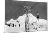 Timberline Lodge Mt. Hood Mile Long Chair Ski Lift Photograph - Mt. Hood, OR-Lantern Press-Mounted Art Print
