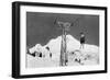 Timberline Lodge Mt. Hood Mile Long Chair Ski Lift Photograph - Mt. Hood, OR-Lantern Press-Framed Art Print