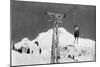 Timberline Lodge Mt. Hood Mile Long Chair Ski Lift Photograph - Mt. Hood, OR-Lantern Press-Mounted Art Print