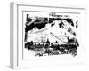 Timberline Lodge - Mt. Hood, Oregon Black and White, c.2008-Lantern Press-Framed Art Print