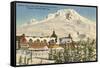 Timberline Lodge, Mt. Hood, Oregon-null-Framed Stretched Canvas