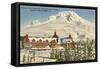 Timberline Lodge, Mt. Hood, Oregon-null-Framed Stretched Canvas