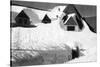 Timberline Lodge Skiing off Roof Mt. Hood Photograph - Mt. Hood, OR-Lantern Press-Stretched Canvas