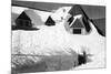 Timberline Lodge Skiing off Roof Mt. Hood Photograph - Mt. Hood, OR-Lantern Press-Mounted Art Print