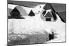 Timberline Lodge Skiing off Roof Mt. Hood Photograph - Mt. Hood, OR-Lantern Press-Mounted Art Print