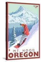 Timberline Lodge - Snowboard Mt. Hood, Oregon, c.2009-Lantern Press-Stretched Canvas