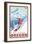 Timberline Lodge - Snowboard Mt. Hood, Oregon, c.2009-Lantern Press-Framed Art Print