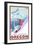 Timberline Lodge - Snowboard Mt. Hood, Oregon, c.2009-Lantern Press-Framed Art Print