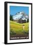 Timberline Lodge - Spring - Mt. Hood, Oregon, c.2009-Lantern Press-Framed Art Print