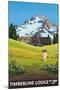 Timberline Lodge - Spring - Mt. Hood, Oregon, c.2009-Lantern Press-Mounted Art Print