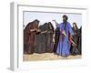 Timbuktu, A Group of Tuareg Men and Women Sing and Dance Near their Desert Home, Mali-Nigel Pavitt-Framed Photographic Print