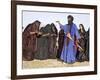 Timbuktu, A Group of Tuareg Men and Women Sing and Dance Near their Desert Home, Mali-Nigel Pavitt-Framed Photographic Print