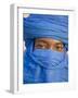 Timbuktu, the Eyes of a Tuareg Man in His Blue Turban at Timbuktu, Mali-Nigel Pavitt-Framed Photographic Print