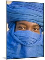 Timbuktu, the Eyes of a Tuareg Man in His Blue Turban at Timbuktu, Mali-Nigel Pavitt-Mounted Photographic Print