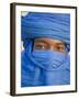 Timbuktu, the Eyes of a Tuareg Man in His Blue Turban at Timbuktu, Mali-Nigel Pavitt-Framed Photographic Print