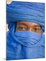 Timbuktu, the Eyes of a Tuareg Man in His Blue Turban at Timbuktu, Mali-Nigel Pavitt-Mounted Photographic Print
