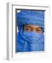 Timbuktu, the Eyes of a Tuareg Man in His Blue Turban at Timbuktu, Mali-Nigel Pavitt-Framed Photographic Print