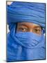 Timbuktu, the Eyes of a Tuareg Man in His Blue Turban at Timbuktu, Mali-Nigel Pavitt-Mounted Photographic Print