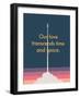 Time And Space Rocket-null-Framed Art Print