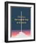 Time And Space Rocket-null-Framed Art Print