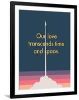 Time And Space Rocket-null-Framed Art Print