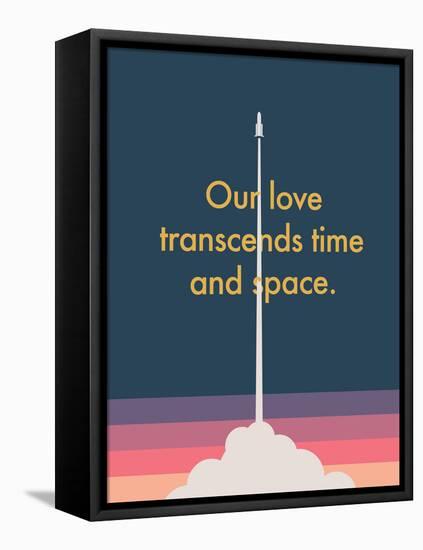 Time And Space Rocket-null-Framed Stretched Canvas
