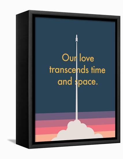 Time And Space Rocket-null-Framed Stretched Canvas