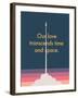 Time And Space Rocket-null-Framed Art Print