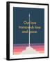 Time And Space Rocket-null-Framed Art Print