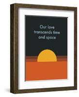 Time And Space Sun-null-Framed Art Print