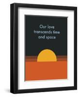 Time And Space Sun-null-Framed Art Print