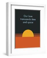 Time And Space Sun-null-Framed Art Print