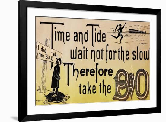 Time and Tide Wait Not for the Slow-null-Framed Giclee Print