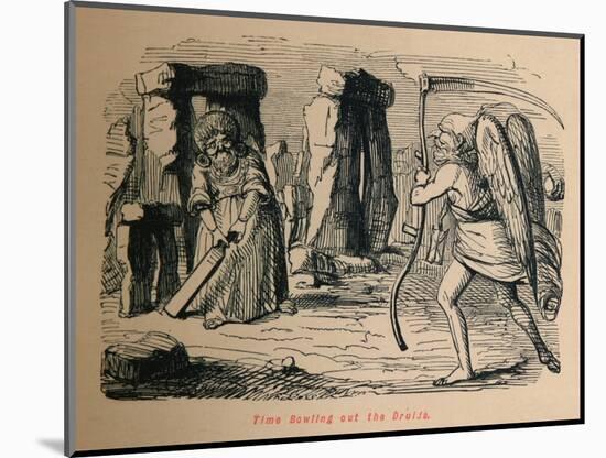 'Time Bowling out the Druids', c1860, (1860)-John Leech-Mounted Giclee Print