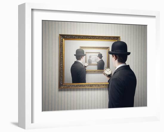 Time Concept-null-Framed Art Print