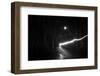 time exposure, beam of light at night, Germany-Benjamin Engler-Framed Photographic Print