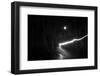 time exposure, beam of light at night, Germany-Benjamin Engler-Framed Photographic Print